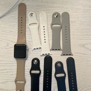 Apple Watch Series 3 - 38 mm with 5 watch bands & charger